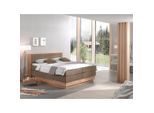 Mid.you , Eichefarben, Beige , Holz, Textil , Eiche , massiv , H2 + H3 , 160x200 cm , FSC , Stoffauswahl, Topper durchgehend, in verschiedenen Größen erhältlich , Schlafzimmer, Betten, Boxspringbetten