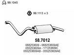 ASSO Endschalldämpfer 58.7012 für VW AUDI 171253609C 068253609AE 068253609