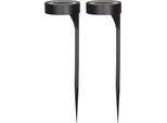 Gartenleuchte LUXFORM "Solar-Gartenleuchten - Orange - 2 St - LED", schwarz, 2 Stk., Leuchten, Gartenleuchte, Ganzjährig Solar