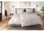 Bettwäsche PRIMERA "Soft-Seersucker-Bettwäsche Uni", beige, B/L: 135cm x 200cm, 1 Stk., 1 Stk., Soft-Seersucker, B/L: 80cm x 80cm, 2, Soft-Seersucker, Obermaterial: 100% Baumwolle, Bettwäsche, Bettwäsche