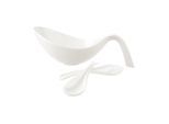 Schale VILLEROY & BOCH "Salat-Set Flow 3er Set weiß", weiß, Schüsseln, Schale