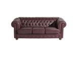 Max Winzer , Rot , Leder , Echtleder , Anilinleder , 200x76x98 cm , Goldenes M, Made in Europe , Wohnzimmer, Sofas & Couches, Sofas, Chesterfield Sofas