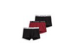 TOM TAILOR Herren Kurze Boxershorts im 3er-Pack, schwarz, Uni, Gr. M