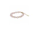 Armband FIRETTI "Schmuck Geschenk Armschmuck Armkette Nuggets", gold (gelbgoldfarben, weiß), Armbänder, Damen, 22cm, Messing, Armband, Made in Germany - mit Perlmutt
