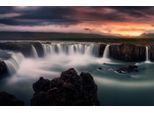 Fototapete PAPERMOON "Photo-Art STEFAN MITTERWALLNER, FEUER UND WASSER", bunt, B:3m L:2,23m, Vlies, Tapeten