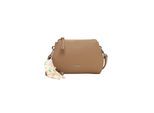 Umhängetasche TAMARIS "Umhängetasche TAS Karolin", Damen, Gr. B/H/T: 25cm x 17cm x 8cm 0, gelb (sahara 920), Polyester, Taschen Umhängetasche