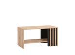 Couchtisch HOME AFFAIRE "Laval, Wohnzimmertisch, Sofatisch, Beistelltisch, Kaffeetisch", braun (artisan eiche, artisan eiche, artisan eiche), B:90cm H:45,5cm T:49,5cm, Tische, Couchtisch, Eleganter Couchtisch mit viel Stauraum, Lamellen-Optik