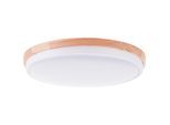 BRILLIANT LED Deckenleuchte "Baarlo", weiß (matt weiß, holz), Ø 35cm H: 7cm, 1 Stk., Leuchten, Ø 35 cm, 2400 lm, 3000 K, 3-Stufen dimmbar, Holz/Metall, LED Deckenleuchte
