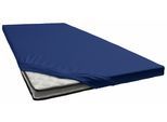Spannbettlaken BELLANA "bellana deluxe für Topper, mit Elasthan, Premium Jersey 230 g/m²", blau (marine), 1 Stk., Jersey, 140x200 140x210 140x220 150x200 150x210 150x220 160x200 160x210 160x220 10cm, Jersey, Obermaterial: 95% Baumwolle, 5% Elasthan (LYCRA), Bettlaken, Spannbettlaken, mit 5% Elasthan, für Topper mit 4-10cm Höhe, bügelfrei, faltenfrei