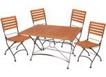 Garten-Essgruppe GARDEN PLEASURE "WIEN", braun (braun, schwarz, braun, schwarz), B:280cm H:89cm T:120cm, Stahl, Sitzmöbel-Sets, Garten-Essgruppe, mit Klappfunktion