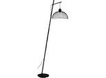EGLO Stehlampe "Pompeya", schwarz, 1, Ø 35cm H: 191cm, Leuchten, Metallkorb geflochten, Schwarz, Vintage, Hygge, Boho, 1-flammig, Stehlampe