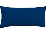 Kissenbezug SCHLAFGUT "Premium Kissenbezug Woven Satin (1 St)", blau (blau deep), B:40cm L:80cm, Mako-Satin, Obermaterial: 100% Baumwolle, Kissenbezüge, Kissenbezug, Ton-in-Ton Reißverschluss, Fadendichte von 300tc, Uni, OEKO Tex