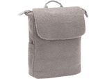 Wickelrucksack FILLIKID "Teddy", Baby, Gr. B/H/T: 34cm x 46cm x 15cm, stone grau, Polyester, Polyurethane, Rucksäcke Wickelrucksack, inkl. Wickeltunterlage