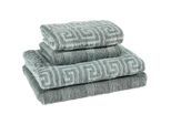 Cawoe Frottierset, Grün, Textil, 4-teilig, Abstraktes, Oeko-Tex® Standard 100, saugfähig, Aufhängeschlaufe, strapazierfähig, angenehm weich, hochwertige Qualität, Badtextilien, Handtuch-Sets