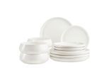 Mäser Tafelservice Taya, Weiß, Keramik, 12-teilig, Essen & Trinken, Geschirr, Geschirr-Sets, Tafelservice