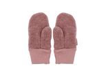 Fäustlinge MAXIMO, Jungen, Gr. 4, rosa (heiderose, meliert), Fleece, Wolle, meliert, unifarben, Handschuhe Fäustlinge, Wollfleece, Strickbündchen, temperaturregulierend, schnell trocknend
