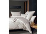 Wendebettwäsche JANINE "modernclassic 3912, 100% Baumwolle", beige (natur), B/L: 200cm x 200cm, 1 Stk., 2 Stk., Mako-Satin, B/L: 80cm x 80cm & 80cm x 80cm, 3 Stk., Mako-Satin, Obermaterial: 100% Baumwolle, Bettwäsche, Wendebettwäsche, mit Reißverschluss, Streifen Design