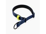 THE DOG IDEA Zugstopp Halsband Navy neon gelb M