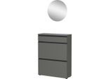 Mid.you , Graphitfarben , Glas, Holzwerkstoff , 80x200x29 cm , Made in Germany ,
