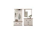 Mid.you , Pinienfarben, Hellbraun , Holzwerkstoff , 4 Schublade(n) Schubladen , 224x201x45 cm , Garderobe, Garderoben-Set