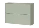 Livetastic , Grün, Eichefarben , Holzwerkstoff , 2 Fächer , 99x74x27 cm , Made in Germany , hängend ,