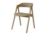 Stuhl HAMMEL FURNITURE "Mette by Hammel", eiche natur geseift, eiche natur geseift, beige, B:52cm H:75cm T:54cm, Massivholz, Stoff, Stühle, Stuhl, Massivholz, gepolsterte Sitz- & Rückenlehne, versch. Farbvarianten
