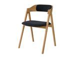 Stuhl HAMMEL FURNITURE "Mette by Hammel", eiche geölt, eiche geölt, dunkelgrau, B:52cm H:75cm T:54cm, Massivholz, Stoff, Stühle, Stuhl, Massivholz, gepolsterte Sitz- & Rückenlehne, versch. Farbvarianten