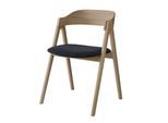 Stuhl HAMMEL FURNITURE "Mette by Hammel", weiß pigmentierter lack, weiß pigmentierter lack, dunkelgrau, B:52cm H:75cm T:54cm, Massivholz, Stoff, Stühle, Stuhl, Massivholz, gepolsterte Sitzfläche, versch. Farbvarianten