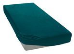 Spannbettlaken BELLANA "bellana Melone, 100% Baumwolle, Jersey, bügelfrei", grün (tanne), L:200cm, Mako-Jersey, Obermaterial: 100% Baumwolle, Bettlaken, Spannbettlaken, reine Baumwolle, Spannbetttuch für Matratzen bis 25cm Höhe