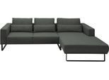 Ecksofa MUSTERRING "JustB PM100", grau (anthrazit), B:292cm H:88cm T:185cm, 100% Polyester, Sofas, Ecksofa, Modernes Design mit schwarzen Metallkufen und 292 cm Breite - 6 Farben
