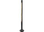 GLOBO LIGHTING Stehlampe "FELICITAS", schwarz matt, 1, Ø 23cm H: 151cm, 1 Stk., Leuchten, Schwarze Stehleuchte mit Holz schwarz, Acrylkristalle, dimmbar LED 20W, Stehlampe