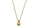 Kette mit Anhänger "Schmuck Geschenk Edelstahl Halsschmuck Halskette Tropfen", gelbgoldfarben, ANISTON JEWELRY & WATCHES, Halsketten, Damen, Edelstahl, L: 45 B: 2mm, Made in Germany, B:2mm