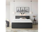 P & B , Grau , Textil, Holz, Holzwerkstoff , H2 , 180x200 cm ,