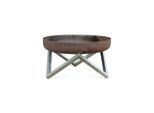 Möbelix , Edelstahlfarben, Rostfarben , Metall , 63x36x63 cm , Grüner Punkt, Made in Europe, Handmade in Europe , abnehmbare Standfüße, hitzebeständig , Freizeit im Garten, Gartenaccessoires, Feuerschalen