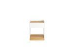 SoBuy Nachttisch mit 1 Schublade Weiß 42x40x55cm Minimalistisch