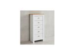 KADIMA DESIGN Eiche-Weißes Sideboard, 5 Schubladen, Platzsparender Stauraum, Melaminharzbeschichtung
