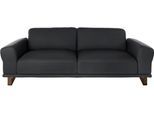 2,5-Sitzer W.SCHILLIG "montanaa", schwarz (schwarz z59), B:232cm H:78cm T:94cm, Sofas, mit Metallkufen in Bronze pulverbeschichtet, Breite 232 cm