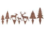 Weihnachtsfigur DREAMS "Waldszene, Weihnachtsdeko aussen", braun (rostbraun), Metall, Dekofiguren, Weihnachtsfigur, Gartenstecker in Rostoptik