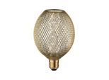 PAULMANN LED-Leuchtmittel "Metallic Glow Globe messing Helix, 3,5W 1800K 230V", grau (messingfarben), Ø:11cm, Leuchtmittel, LED-Leuchtmittel