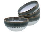 Schale CREATABLE "Cascade, Buddha Bowl 17,5 cm 4-tlg", grau, H:8,5cm Ø:17,5cm, Steinzeug, Schüsseln, Schale, Rekativglasur, Healthy Food