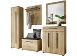 Garderoben-Set HOME AFFAIRE "Cantara, moderne Garderobe, Komplettset mit viel Stauraum", eiche evoke, B:230cm H:201cm T:39cm, Kastenmöbel-Sets, Garderoben-Set