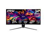 MSI Curved-Gaming-OLED-Monitor "MPG 341CQPX QD", Energieeffizienz: G, schwarz, Monitore, 3 Jahre Herstellergarantie, höhenverstellbar, USB-C, Curved-Gaming-OLED-Monitor