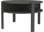 Beistelltisch FORTE "Tobago, runder Couchtisch mit 4 Ablagefächern, B/H/T 74,4/45,5/74,4 cm", grau (betonoptik dunkelgrau), B:74,4cm H:45,5cm T:74,4cm, Tische, Beistelltisch, Durchmesser ca. 74,5 cm