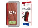 DISPLEX Displayschutzglas "Privacy Glass Screen Protector mit MountMaster", schwarz, B:9,2cm H:1,5cm T:20mm, Displayfolien, Displayschutzfolie, Schutzfolie, Bildschirmschutz, kratz- & stoßfest, Displayschutzglas