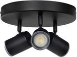EGLO Deckenspot "CONSUMA 1 Spotlampe - Stahl - GU10 - 3X5W - IP44", schwarz, 3, Ø 25cm H: 13cm, 1 Stk., Leuchten, Wandleuchte, Wandspot, schwenkbar, Strahler, H13 x Ø25 cm, Deckenspot