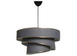 P & B Hängeleuchte, Anthrazit, Gold, Metall, Kunststoff, Textil, 72 cm, CE, Lampen & Leuchten, Innenbeleuchtung, Hängelampen, Pendelleuchten