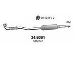 ASSO Mittelschalldämpfer 346091 für Vaughall Opel
