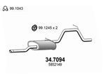ASSO Endschalldämpfer 34.7094 für VAUXHALL OPEL 24430562 5852149