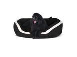 Tierlando ® PEPPER Orthopädisches Hundebett Hundesofa L XL XXL Velours MEGA DICK & WEICH schwarz 1,35 m, 30 cm, 1 m