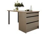 P & B Kücheninsel Troja, Grau, Schwarz, Kaschmir, Holzwerkstoff, 3 Schublade(n) Schubladen, nur wie online abgebildet bestellbar, 180x91x90 cm, Küchen, Küchenmöbel, Kücheninseln
